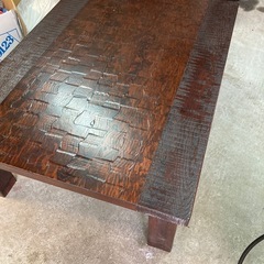 展示品　木製 国内生産品 家具調コタツ ダークブラウン　幅約120cm 奥行約90cm　　の画像