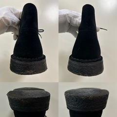 クラークスオリジナルズClarks ORIGINALs0711 500679デザートブーツチャッカブーツスエードシューズスエードブーツ カジュアルブーツ くつ クツ 靴カジュアル プライベート 旅行 お散歩 お出掛けblackブラック黒色系表示サイズUS7.5の画像