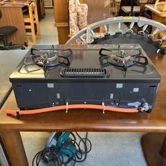 M2511-483 Paloma ガステーブル IC-S87-R LPガス ブラック 2021年製 通電確認済み キズ汚れ有り の画像