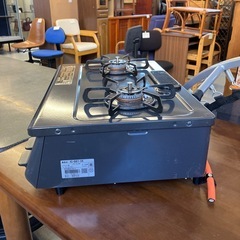 M2511-483 Paloma ガステーブル IC-S87-R LPガス ブラック 2021年製 通電確認済み キズ汚れ有り の画像