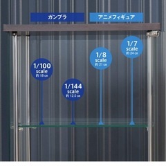 ガラスコレクションケース 白  の画像