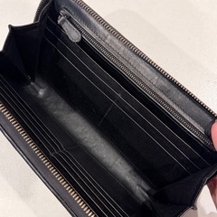 メンズ長財布　編み込みデザインの画像