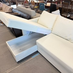 カウチソファベッド　収納付きの画像