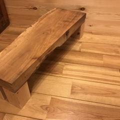 なら材無垢　手作りローテーブル　板材　厚さ70ミリ　幅約90センチ　1台　天板まで高さ約22センチの画像