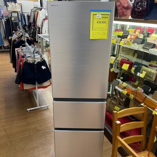 ☆ドリーム荒牧店☆ジモティー割引有☆【クリーニング済み】日立/３ドア冷蔵庫/R-V32KV/315L/2020年製