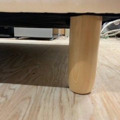 【訳あり格安】ハーフベッド　足付き　マットレス　白　の画像