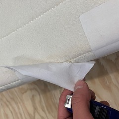 【訳あり格安】ハーフベッド　足付き　マットレス　白　の画像