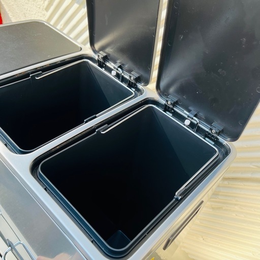 《売約済》ダルトン ステンレス 3分別 ダストボックス キッチン 分別 ゴミ箱 ペダル式 DULTON Dust Box Stainless 3 Compartment Recycling Bin Kitchen 3 compartment bin 54 コンパートメント ビ