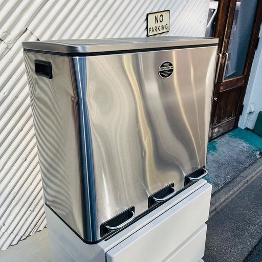 《売約済》ダルトン ステンレス 3分別 ダストボックス キッチン 分別 ゴミ箱 ペダル式 DULTON Dust Box Stainless 3 Compartment Recycling Bin Kitchen 3 compartment bin 54 コンパートメント ビ