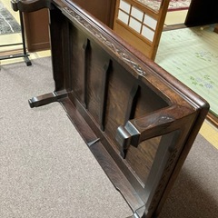 和風ローテーブル／座卓　幅120cm　しっかりした木製　早めに引き取りできる方 の画像