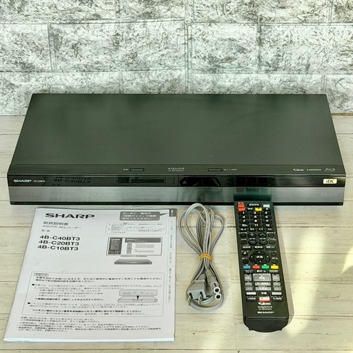 シャープ「アクオスブルーレイ 4B-C20BT3」4K対応・2TB・5チューナー