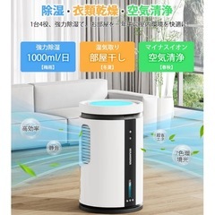 除湿機 小型 2500ML大容量タンク 省エネ 静音 ダブルペルチェ式強力除湿の画像