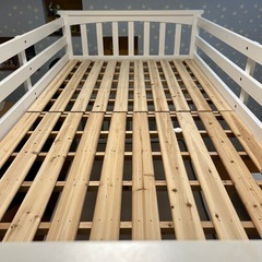 二段ベッド　ニトリ　木製　白　状態良好の画像