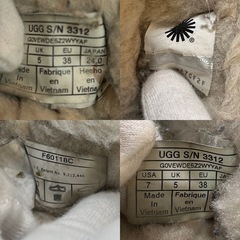 アグUGGモカシンシューズ スエードシューズ ローファー レディースシューズ スリッポンシューズ カジュアルシューズ くつ クツ 紐無靴 紐なし靴 ムートンシューズブラック黒色系スエード約24.0センチレディースLADYS女性用ウィメンズwomen’sの画像