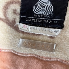 【取引完了】リバーシブル　ウール西川毛布　シングルサイズの画像