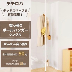 【無償】縦の突っ張りハンガー掛けの画像