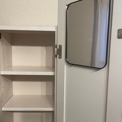 無料!! ドレッサー 全身鏡 ミラー 収納棚 メイク の画像