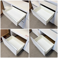 【お買い得‼️】大川家具 180cm幅キッチンカウンター 2連ダストボックス付き 食器棚 収納家具の画像