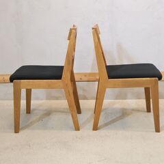 unico(ウニコ) ADDAY(アディ) ダイニングチェア 2脚セット/カバー無しです。木の表情を生かしたカジュアルな印象のサイドチェア。シンプルなデザインはブルックリンスタイルなどにもおススメ。の画像