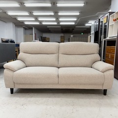【超美品‼️】現行モデル♪ ニトリ 170cm幅3人掛けソファ 布張りモカ♪ の画像