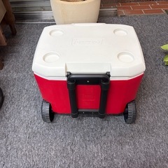コールマン Coleman ホイールクーラー 60QT レッド 中古美品 直接引取り限定の画像