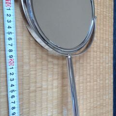 美品 ほぼ未使用 ニトリ 卓上ミラー 両面ミラー 片面拡大鏡（５倍）直径17cm テーブルミラー スタンドミラー 卓上鏡の画像