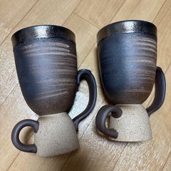 新品★ハニワのペアマグカップの画像