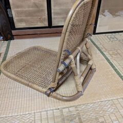 籐製　座椅子　3脚の画像