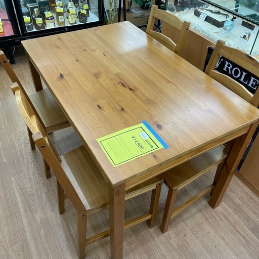 ⭐︎ドリーム荒牧店⭐︎ジモティー割引有⭐︎【クリーニング済み】IKEA ダイニング5点セット