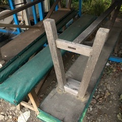 ベンチ、2mほどの木製ですの画像