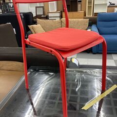 ★リユースのサカイ千葉中央店★ IKEYA 椅子 赤 H47～77×D50×W47 クリーニング済み TC5524の画像