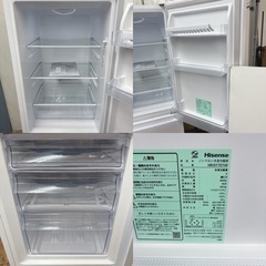 I754 🌈 ジモティー限定価格！2024年製の高年式♪ Hisense 冷蔵庫 (175L) ⭐ 動作確認済 ⭐ クリーニング済の画像