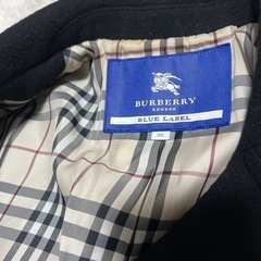 【美品】BURBERRY LONDON ブルーレーベル Pコート ブラック の画像