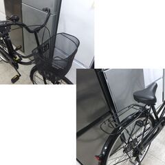 26インチ 自転車 シティサイクル ブラック カギ1本付き ママチャリ☆ 札幌市 北区 屯田 の画像