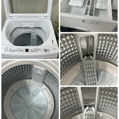 R232 ☀️ ジモティー限定特別価格！ 2022年製の高年式♪ AQUA 洗濯機 （洗濯7.0㎏) AQW-V7N ⭐ 動作確認済 ⭐ クリーニング済の画像