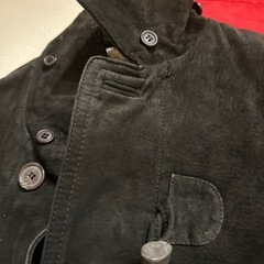 本物 スエードコート ロングジャケットの画像