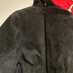 本物 スエードコート ロングジャケットの画像
