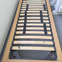 【無料で差し上げます】木製ベッドフレーム（セミシングル）の画像