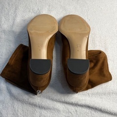 H&M レディース ブラウン アンクルハイソックスブーツ　40（25cm）の画像