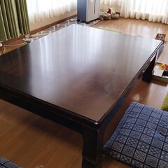 長方形家具調こたつの画像