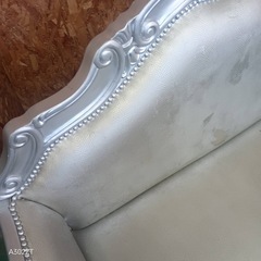 005送料設置無料　別荘保管品　猫足アンティーク2Pソファ　2人掛けの画像