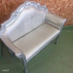 005送料設置無料　別荘保管品　猫足アンティーク2Pソファ　2人掛けの画像