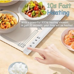 食品保温プレート シリコンマット フードウォーマー タイマー付き パーティーの画像