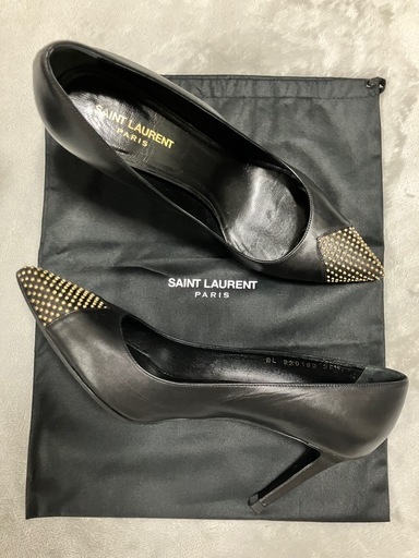 サンローラン　室内2度着用パンプス　25cm黒