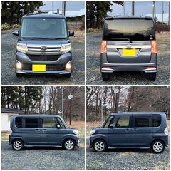 【車検あり】H27/タントカスタム/4WD/パワスラ/プッシュスタート/1オーナー/スタッドレスの画像