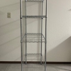 ドウシシャ ラック スチールラック 棚 4段 収納 幅85.5×奥行40.5×高さ151cm 全体耐荷重260kg 軽量 スリム スチールシェルフ キッチンラック レンジ台 キッチン収納 納戸 押し入れ収納 衣類収納 の画像