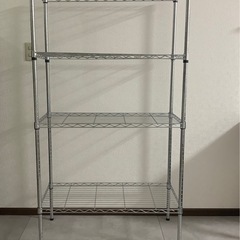 ドウシシャ ラック スチールラック 棚 4段 収納 幅85.5×奥行40.5×高さ151cm 全体耐荷重260kg 軽量 スリム スチールシェルフ キッチンラック レンジ台 キッチン収納 納戸 押し入れ収納 衣類収納 の画像