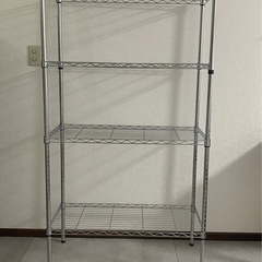 ドウシシャ ラック スチールラック 棚 4段 収納 幅85.5×奥行40.5×高さ151cm 全体耐荷重260kg 軽量 スリム スチールシェルフ キッチンラック レンジ台 キッチン収納 納戸 押し入れ収納 衣類収納 の画像