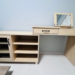 ドレッサー　伸縮回転3WAYデスクドレッサーの画像