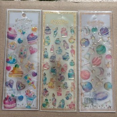 シール ぷくぷくシール ぷっくり 3Dシール 3D 立体 シールセットの画像